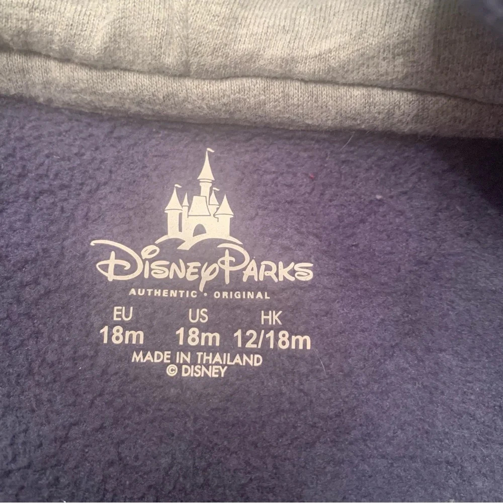 Disney Mickey Mouse full zip hooded sweater for baby size 18 month  dark blue - Picture 3 of 7